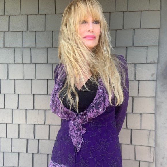 ONE OF A KIND VINTAGE Rhinestone beaded COAT/ sequined/ lace embellished jacket - Picture 5 of 9